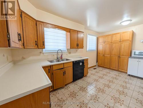 50 Chetwood Street, St. Catharines (Western Hill), ON - Indoor Photo Showing Kitchen With Double Sink