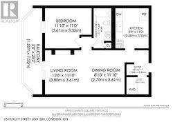 Floor Plan for Unit 503-75 Huxley St - 