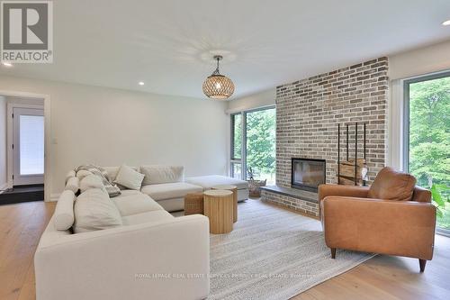 1355 Gatehouse Drive, Mississauga, ON - Indoor Photo Showing Living Room With Fireplace