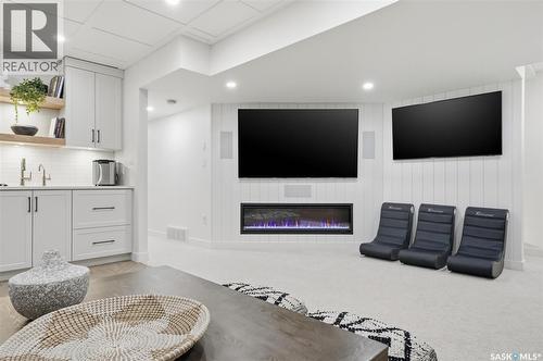 1015 Muzyka Road, Saskatoon, SK - Indoor With Fireplace