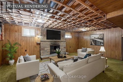 7232 Reindeer Drive, Mississauga, ON - Indoor Photo Showing Other Room With Fireplace
