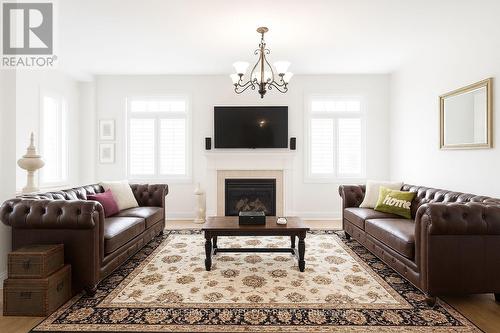 9 Maddybeth Crescent, Brampton, ON - Indoor Photo Showing Living Room With Fireplace