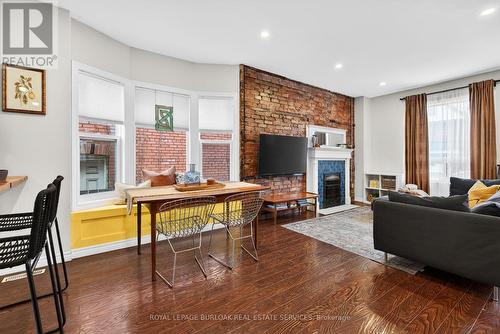 792 Cannon Street E, Hamilton, ON - Indoor Photo Showing Living Room With Fireplace