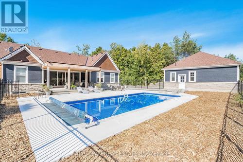 1555 Baseline Road S, Tiny, ON - Outdoor With In Ground Pool With Deck Patio Veranda