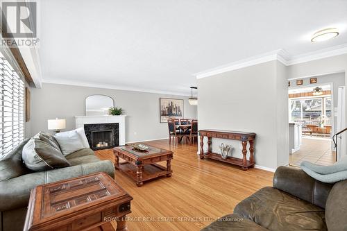 15 Belair Drive, Hamilton, ON - Indoor Photo Showing Living Room With Fireplace