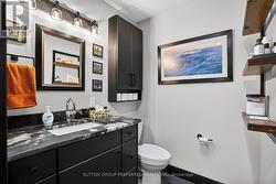 Leathered Granite vanity top - 