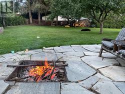 Flagstone around firepit area - 
