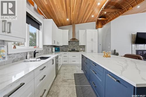 2 Bruin Boulevard, Candle Lake, SK - Indoor Photo Showing Kitchen With Double Sink