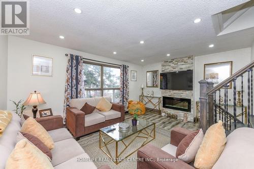 20 Oleander Crescent, Brampton, ON - Indoor Photo Showing Living Room With Fireplace