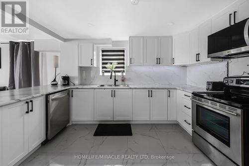 195 Randi Road, Mississauga, ON - Indoor Photo Showing Kitchen With Double Sink With Upgraded Kitchen