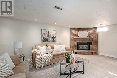 33 Gemini Drive, Hamilton, ON - Indoor Photo Showing Living Room With Fireplace