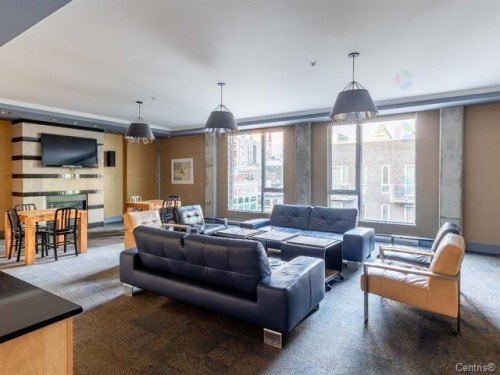 Salle communautaire - 719-1235 Rue Bishop, Montréal (Ville-Marie), QC - Indoor Photo Showing Living Room