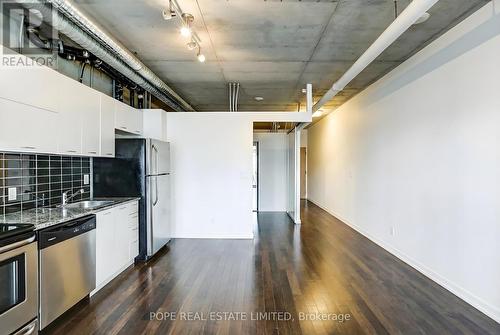 Dining Room 2 - 312 - 38 Joe Shuster Way, Toronto, ON - Indoor Photo Showing Kitchen With Stainless Steel Kitchen