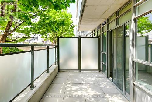 Terrace looking west - 312 - 38 Joe Shuster Way, Toronto, ON - Outdoor With Exterior