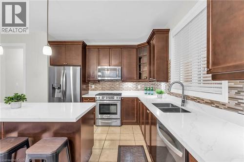 879 Etherington Way, Milton, ON - Indoor Photo Showing Kitchen With Stainless Steel Kitchen With Double Sink With Upgraded Kitchen