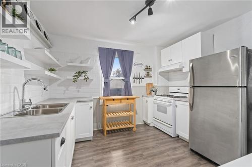 88 Graham Avenue N, Hamilton, ON - Indoor Photo Showing Kitchen With Double Sink