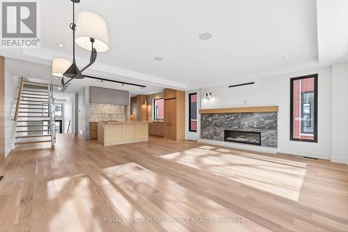 306 Selby Avenue, Ottawa, ON - Indoor Photo Showing Living Room With Fireplace