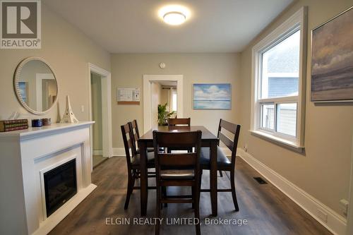 57 Scott Street, St. Thomas, ON - Indoor Photo Showing Dining Room With Fireplace