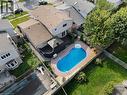 Birds eye view of property featuring a residential view - 24 Keefer Road, Thorold, ON  - Outdoor With In Ground Pool With Deck Patio Veranda With View 
