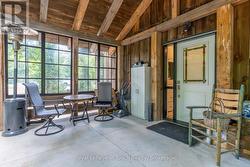 Covered entrance/porch off apartment unit - 