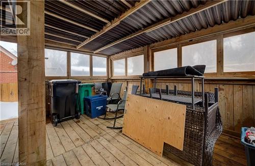 walkout off kitchen hall to this lower deck - 76 Brentwood Avenue, Kitchener, ON -  With Deck Patio Veranda With Exterior
