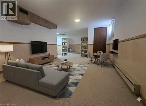 basement- virtually staged - 59 Dunkirk Drive, Hamilton, ON - Indoor