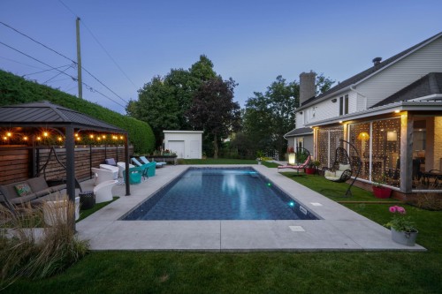 Extérieur - 25 Rue Carrier, Saint-Mathieu-De-Beloeil, QC - Outdoor With In Ground Pool With Backyard