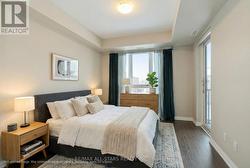 Virtually staged bedroom w remote blinds - 