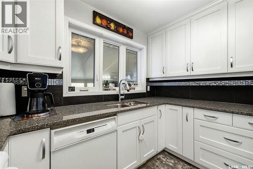 2221 Dufferin Road, Regina, SK - Indoor Photo Showing Kitchen With Double Sink