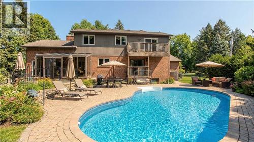 2431 Britannia Road, Burlington, ON - Outdoor With In Ground Pool With Deck Patio Veranda With Backyard