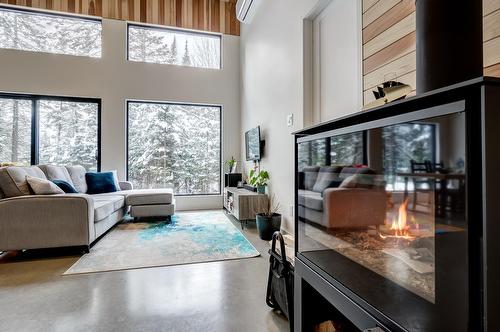 Salon - 615 Ch. David, Lac-Supérieur, QC - Indoor Photo Showing Living Room