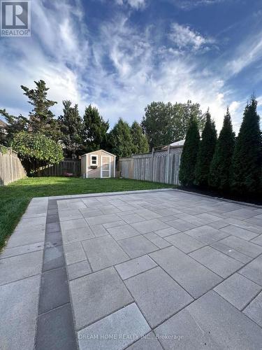 Fenced backyard with shed and patio - 3746 Windhaven Drive, Mississauga, ON - Outdoor
