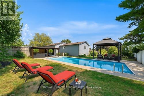 23 Bismark Drive, Cambridge, ON - Outdoor With In Ground Pool With Backyard