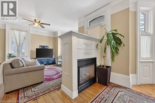 149 Argyle Street N, Caledonia, ON - Indoor Photo Showing Living Room With Fireplace