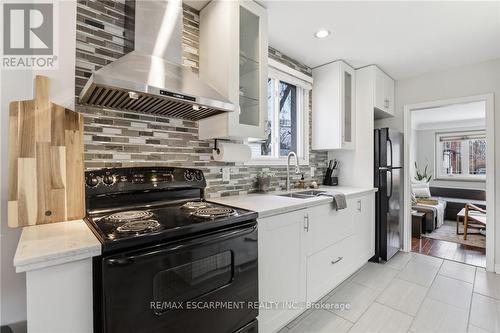 32 Audrey Street, Hamilton, ON - Indoor Photo Showing Kitchen With Double Sink