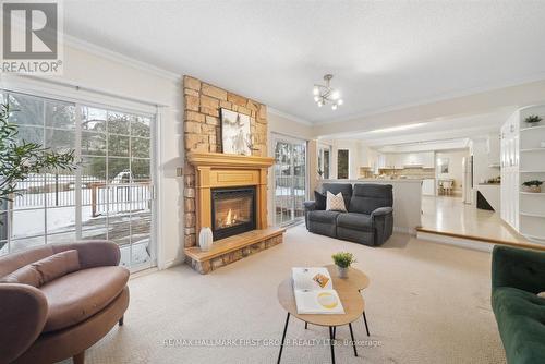 1674 Heathside Crescent, Pickering, ON - Indoor Photo Showing Living Room With Fireplace