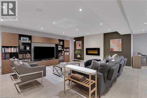 43 Freure Drive, Cambridge, ON - Indoor Photo Showing Living Room With Fireplace