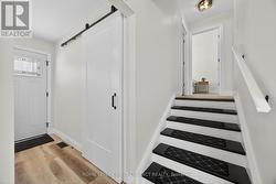 door to rear yard/barn door to basement - 