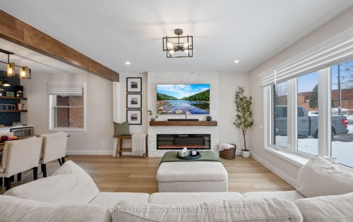 357 Rossland Road E, Oshawa, ON - Indoor Photo Showing Living Room With Fireplace