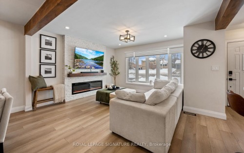 357 Rossland Road E, Oshawa, ON - Indoor Photo Showing Living Room With Fireplace
