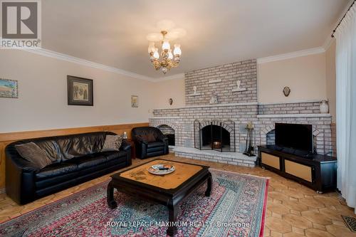 119 Glen Long Avenue, Toronto, ON - Indoor Photo Showing Living Room With Fireplace