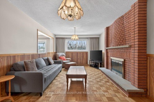 52A Gooderham Drive, Toronto, ON - Indoor Photo Showing Living Room With Fireplace