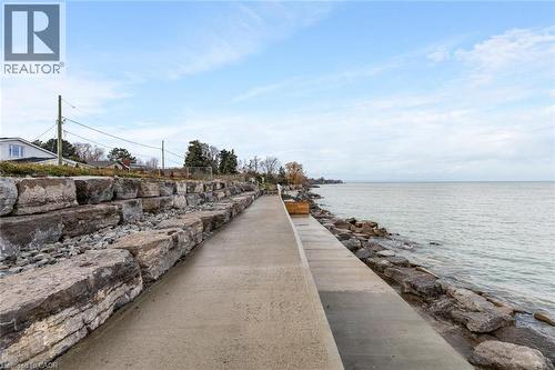 View of dock with a water view - 1073 North Service Road, Hamilton, ON - Outdoor With Body Of Water With View