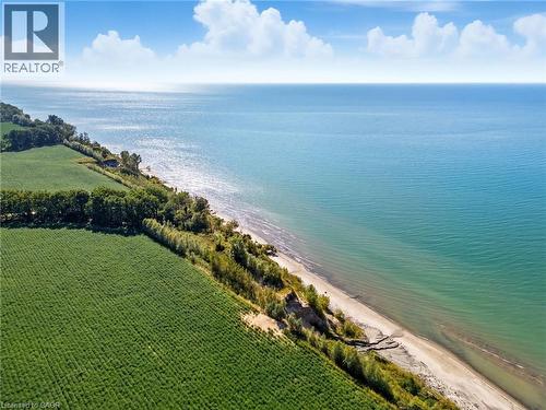 Aerial view of extended coastline - 115 Lakeshore Road, Port Burwell, ON - Outdoor With Body Of Water With View