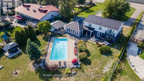 1073 North Service Road, Hamilton, ON - Outdoor With In Ground Pool With View