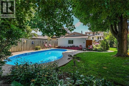 110 Livingston Avenue, Grimsby, ON - Outdoor With In Ground Pool With Backyard