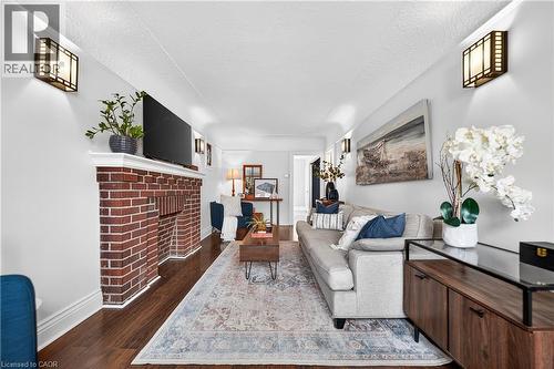 447 Herkimer Street, Hamilton, ON - Indoor Photo Showing Living Room With Fireplace