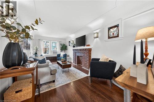 447 Herkimer Street, Hamilton, ON - Indoor Photo Showing Other Room With Fireplace