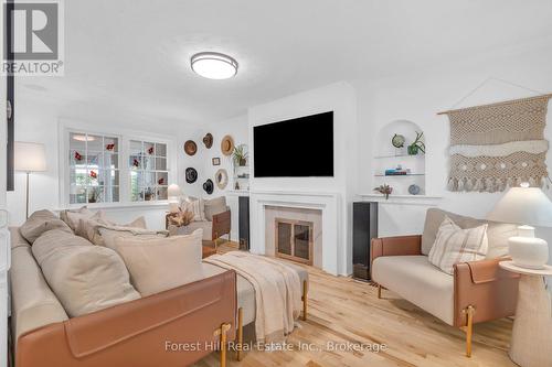 161 Herbert Street, Waterloo, ON - Indoor Photo Showing Living Room With Fireplace
