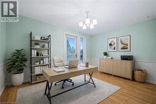 Virtually staged as an office - 123 Lorraine Avenue, Kitchener, ON - Indoor Photo Showing Office